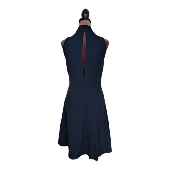 Anne Klein Black Double-Breasted Tuxedo  Dress with Satin Lapels Sz S - Picture 3 of 11